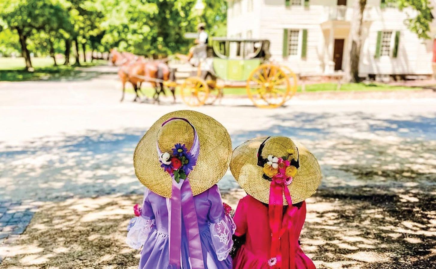girls in historical era costume