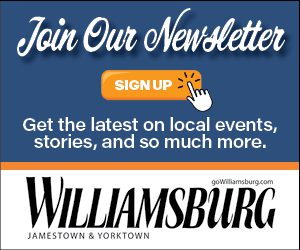 Williamsburg Jamestown Yorktown newsletter sign up banner